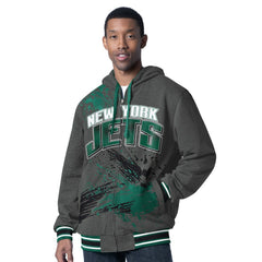 G-III Sports by Carl Banks Dual Threat Reversable Full-Zip Hooded Jacket - New York Jets Jackets