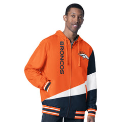 G-III Sports by Carl Banks Dual Threat Reversable Full-Zip Hooded Jacket - Denver Broncos Jackets