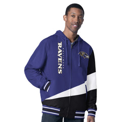 G-III Sports by Carl Banks Dual Threat Reversable Full-Zip Hooded Jacket - Baltimore Ravens Jackets