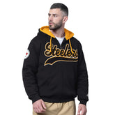 Starter Big Shot Full-Zip Double Hoodie - Pittsburgh Steelers Hoodies