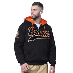 Starter Big Shot Throwback Full-Zip Double Hooded Jacket - Cleveland Browns Jackets