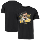 Black Paul Skenes Pittsburgh Pirates '47 Player Caricature Franklin T-Shirt