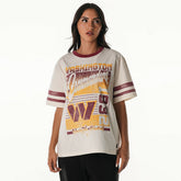 The Wild Collective Women's Vintage Drop Shoulder Oversized Boyfriend T-Shirt - Washington Commanders T-shirts