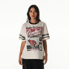 The Wild Collective Women's Vintage Drop Shoulder Oversized Boyfriend T-Shirt - Arizona Cardinals T-shirts