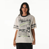 The Wild Collective Women's Vintage Drop Shoulder Oversized Boyfriend T-Shirt - Seattle Seahawks T-shirts