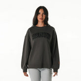 The Wild Collective Women's Rock Crystal Oversized Crewneck Sweatshirt - Washington Commanders Sweatshirts