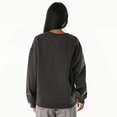 The Wild Collective Women's Rock Crystal Oversized Crewneck Sweatshirt - Baltimore Ravens Sweatshirts