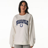 The Wild Collective Women's Rock Crystal Oversized Crewneck Sweatshirt - Indianapolis Colts Sweatshirts