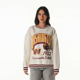 The Wild Collective Women's Oversized Vintage French Terry Sweatshirt - Washington Commanders Sweatshirts