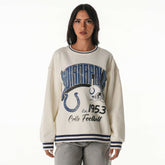 The Wild Collective Women's Oversized Vintage French Terry Sweatshirt - Indianapolis Colts Sweatshirts