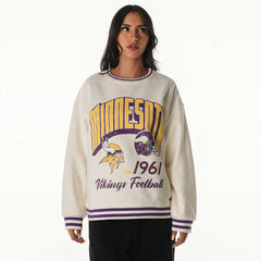 The Wild Collective Women's Oversized Vintage French Terry Sweatshirt - Minnesota Vikings Sweatshirts