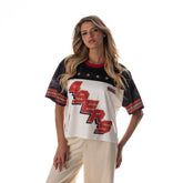 The Wild Collective Women's Boxy Cropped Mesh T-Shirt - San Francisco 49ers T-shirts