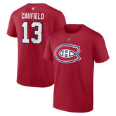 NHL Cole Caufield Montreal Canadiens Fanatics Authentic Stack Name & Number T-Shirt