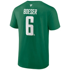 NHL Brock Boeser Vancouver Canucks Fanatics Authentic Stack Name & Number T-Shirt