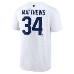 NHL Auston Matthews Toronto Maple Leafs Fanatics Authentic Stack Name & Number T-Shirt
