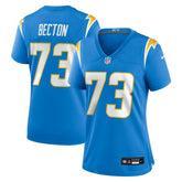Mekhi Becton Women's Team Game Jersey - Los Angeles Chargers Jerseys