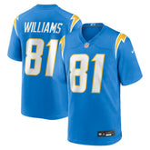 Mike Williams Team Game Jersey - Los Angeles Chargers Jerseys