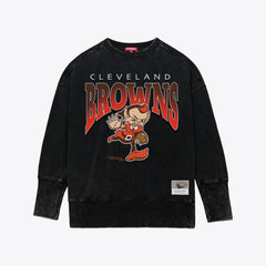 Women's Delineate Mineral Wash Crewneck Sweatshirt - Cleveland Browns Sweatshirts