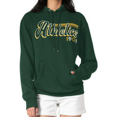 Green Athletics Starter Women's Groovy Script Team Fleece Pullover Hoodie