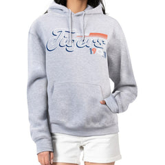 Gray Detroit Tigers Starter Women's Groovy Script Team Fleece Pullover Hoodie