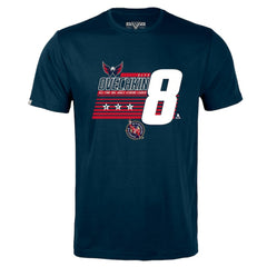 NHL Alexander Ovechkin Washington Capitals Levelwear NHL All-Time Leading Goal Scorer Milestone Stripes Name & Number Richmond T-Shirt