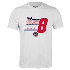 NHL Alexander Ovechkin Washington Capitals Levelwear NHL All-Time Leading Goal Scorer Milestone Stripes Name & Number Richmond T-Shirt