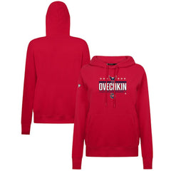 NHL Alexander Ovechkin Washington Capitals Levelwear Women's NHL All-Time Leading Goal Scorer Milestone Stripes Name & Number Adorn Pullover Hoodie