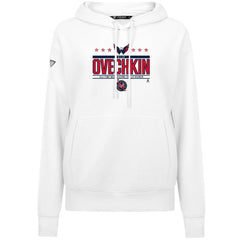 NHL Alexander Ovechkin Washington Capitals Levelwear Women's NHL All-Time Leading Goal Scorer Milestone Stripes Name & Number Adorn Pullover Hoodie