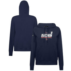 NHL Alexander Ovechkin Washington Capitals Levelwear Women's NHL All-Time Leading Goal Scorer Milestone Stripes Name & Number Adorn Pullover Hoodie