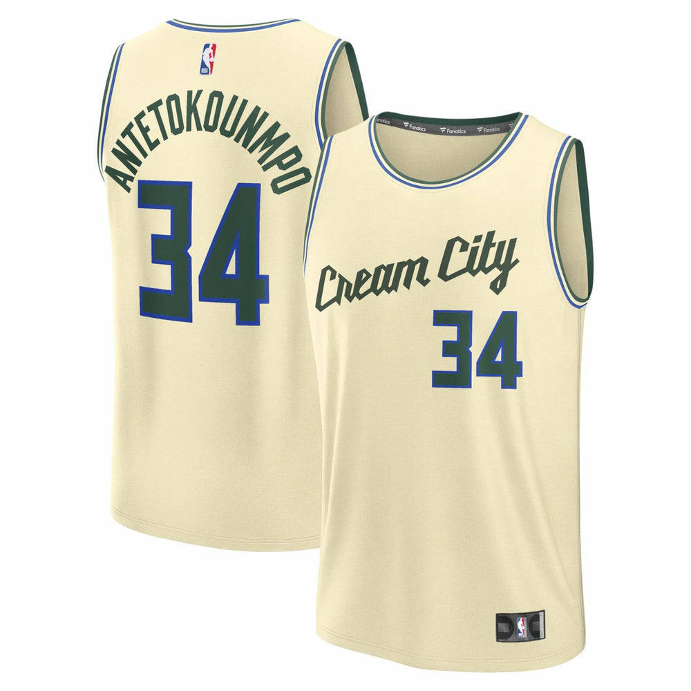 Fanatics Giannis Antetokounmpo Milwaukee Bucks 2025/26 City Edition Fast Break Jersey