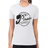 White Pittsburgh Pirates G-III 4Her by Carl Banks Women's Super-Slim Fit Lightweight Distressed Baseball Team T-Shirt