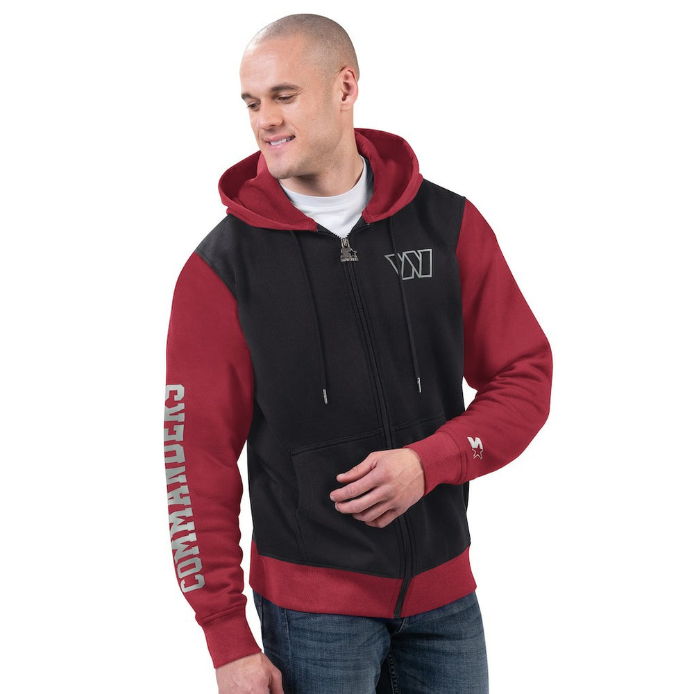 Starter Thursday Night Gridiron Full-Zip Hoodie - Washington Commanders Hoodies