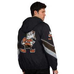 Starter Thursday Night Gridiron Vintage Logo Full-Zip Hoodie - Cleveland Browns Hoodies