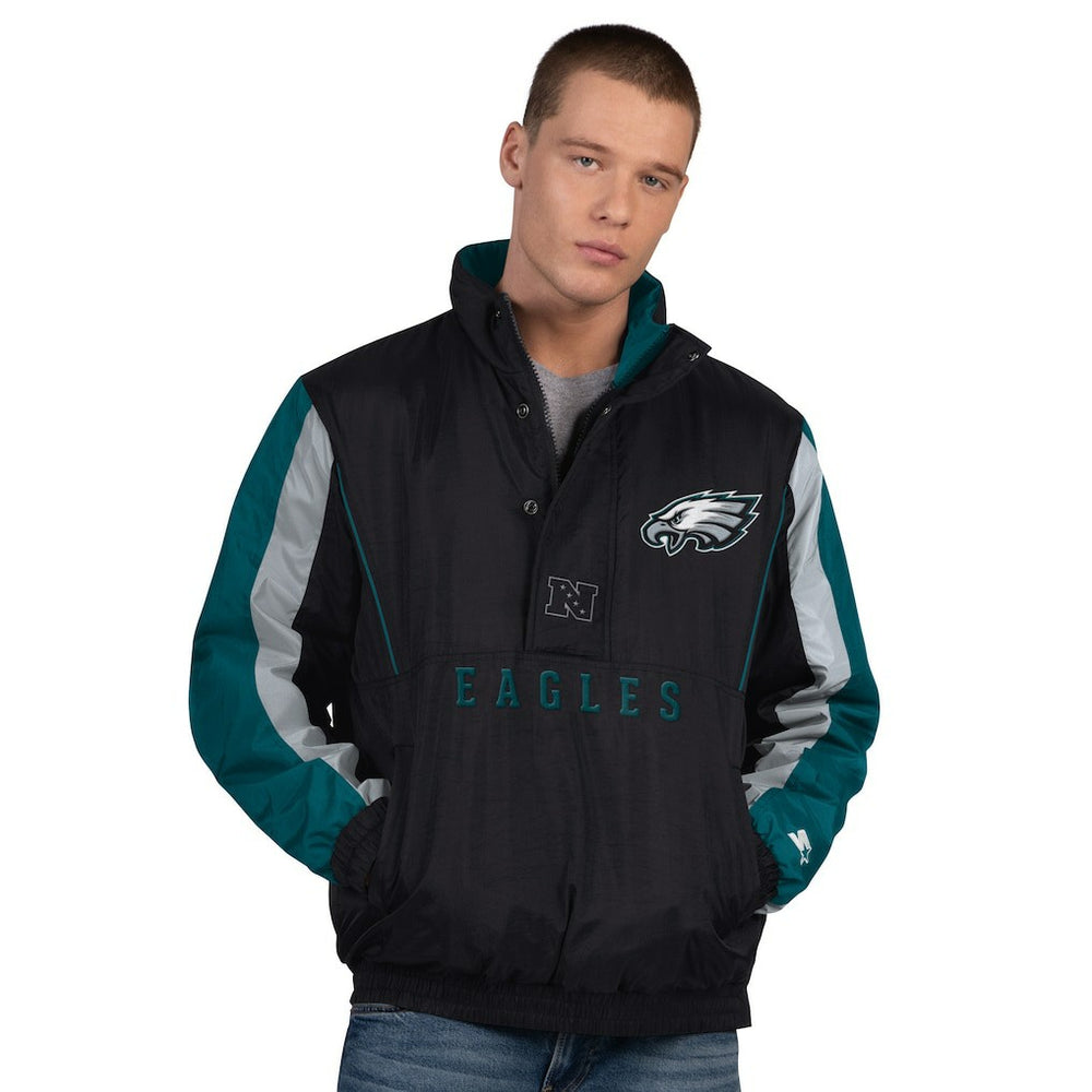 Starter Thursday Night Gridiron Half-Zip Jacket - Philadelphia Eagles Jackets