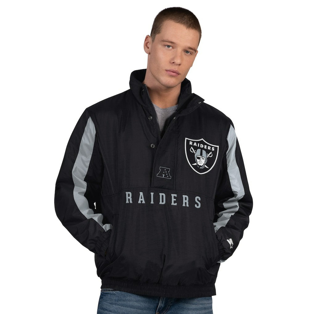 Starter Thursday Night Gridiron Half-Zip Jacket - Las Vegas Raiders Jackets
