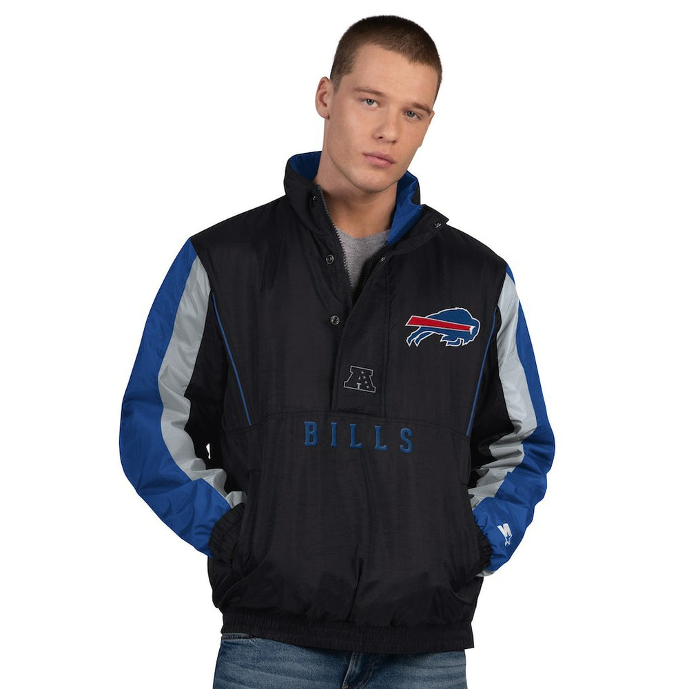 Starter Thursday Night Gridiron Half-Zip Jacket - Buffalo Bills Jackets