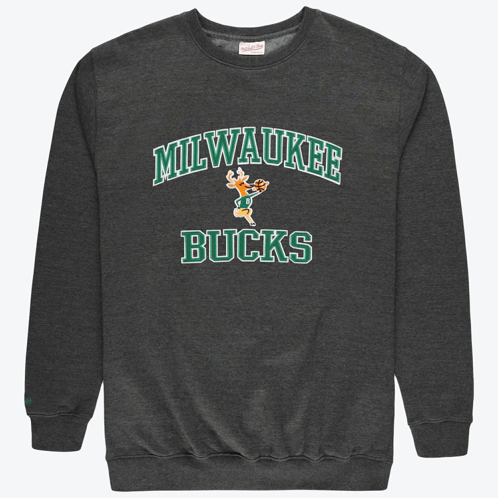 Mitchell & Ness Milwaukee Bucks Hardwood Classics Big & Tall Crewneck Sweatshirt