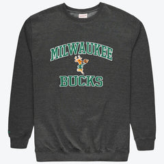 Mitchell & Ness Milwaukee Bucks Hardwood Classics Big & Tall Crewneck Sweatshirt