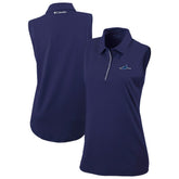 Navy Tampa Bay Rays Columbia Women's Tend The Ball Sleeveless Polo