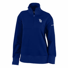 Navy Tampa Bay Rays Columbia Women's Birchwood Hills Quarter-Zip Pullover