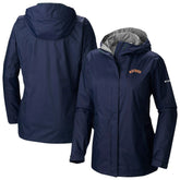 Navy Houston Astros Columbia Women's Arcadia II Omni-Tech Full-Zip Hoodie Rain Jacket