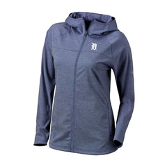 Navy Detroit Tigers Columbia Women's Half Shot Full-Zip Hoodie