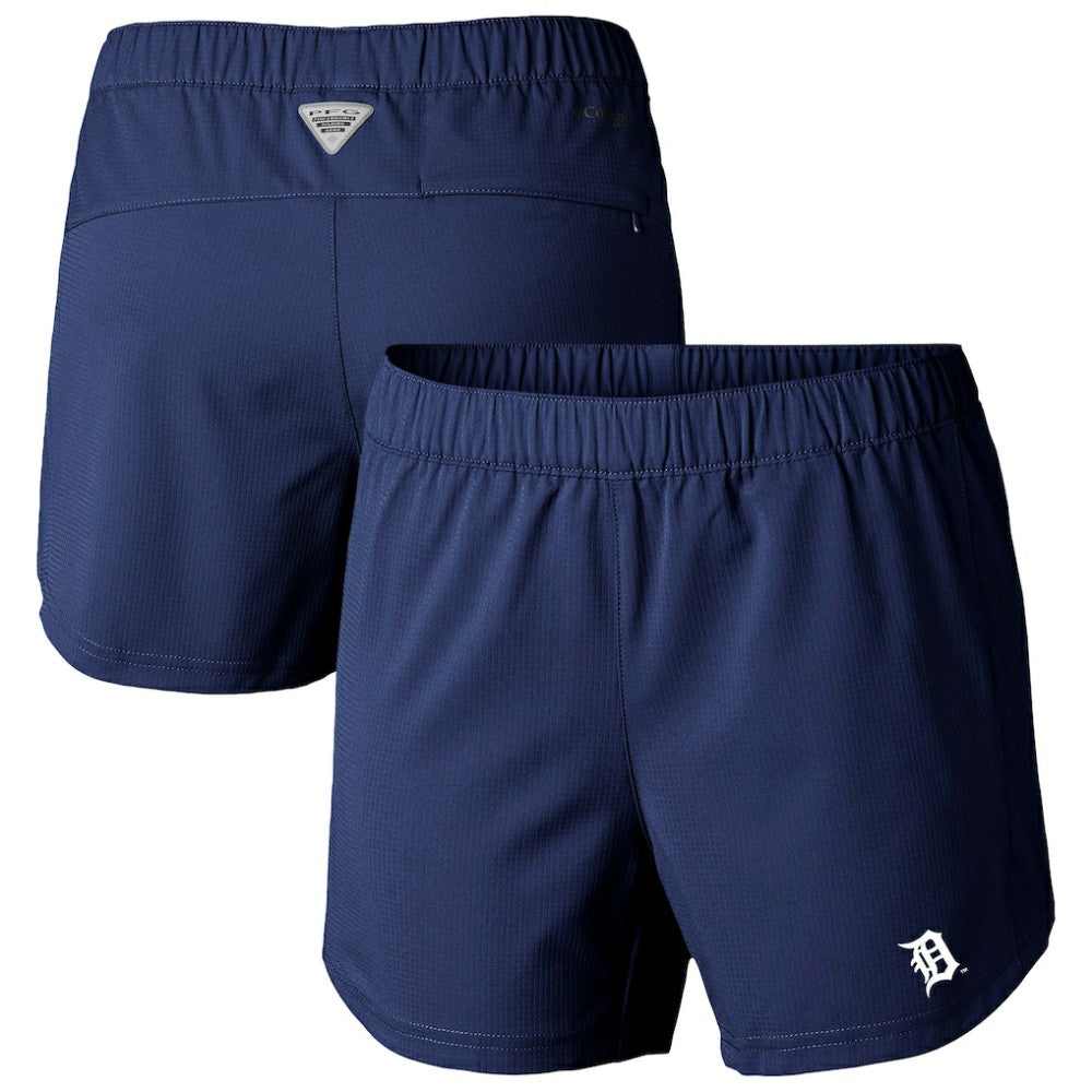 Navy Detroit Tigers Columbia Women's Tamiami Pull-On Shorts