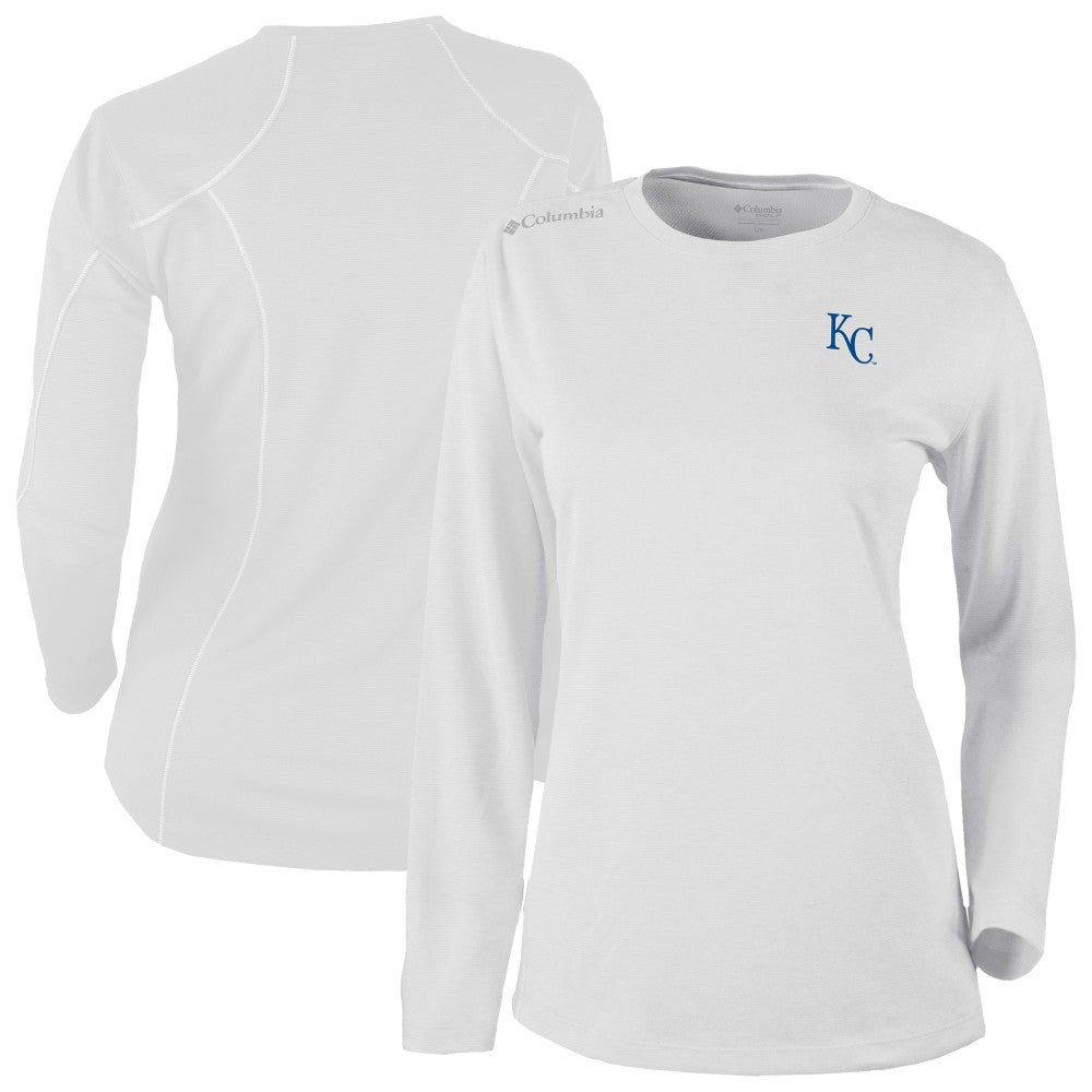 White Kansas City Royals Columbia Shotgun Long Sleeve T-Shirt