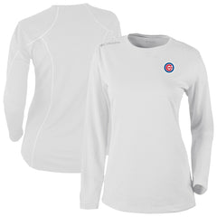 White Chicago Cubs Columbia Shotgun Long Sleeve T-Shirt