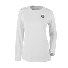 White Chicago Cubs Columbia Shotgun Long Sleeve T-Shirt