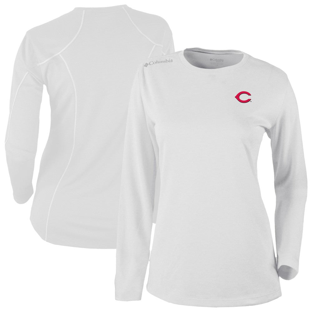 White Cincinnati Reds Columbia Shotgun Long Sleeve T-Shirt