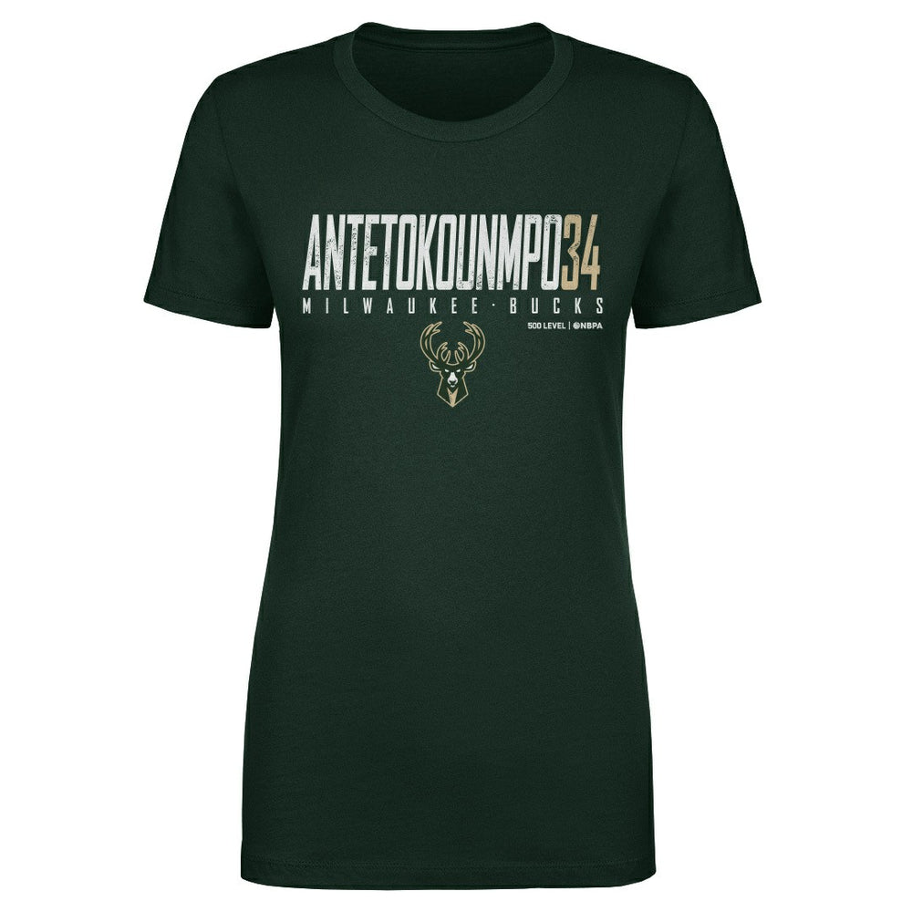 Giannis Antetokounmpo Milwaukee Bucks 500 Level Women's Elite T-Shirt