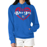 Royal Toronto Blue Jays G-III 4Her by Carl Banks Women's Double Heart Fleece Pullover Hoodie