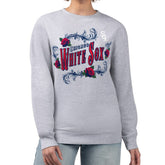 Gray Chicago White Sox G-III 4Her by Carl Banks Women's Retro Roses Fleece Pullover Sweatshirt